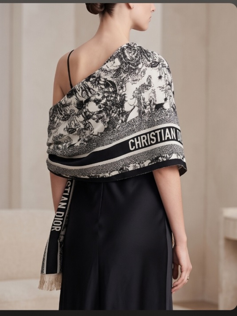Black and White shawl Scarf